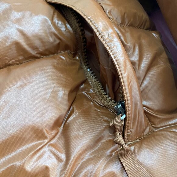 Women's The North Face Short Brown Down Jacket - Picture 6 of 11